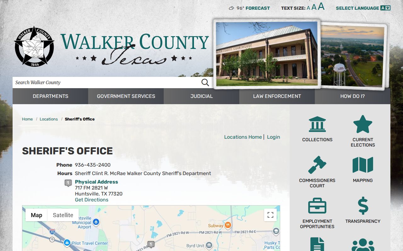 Walker County criminal records Sheriff's Office location