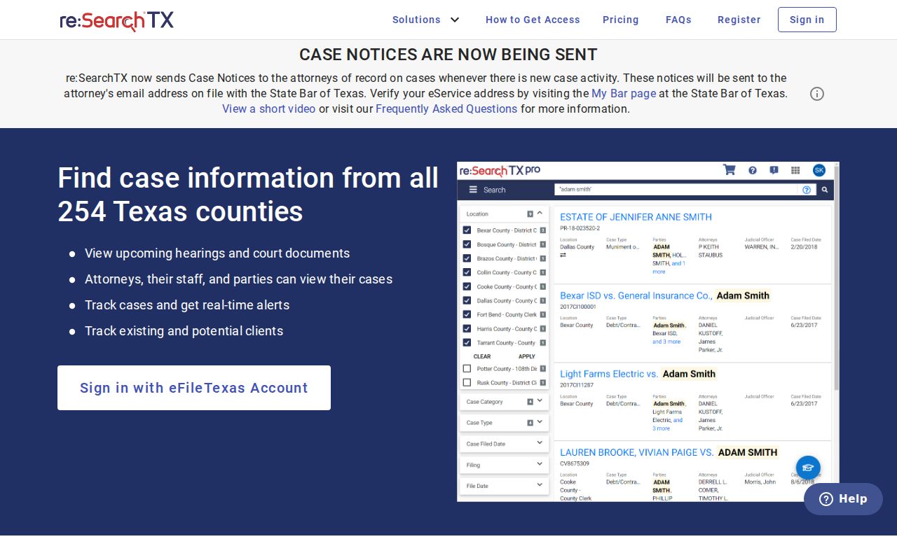 Walker County criminal court records through re SearchTX